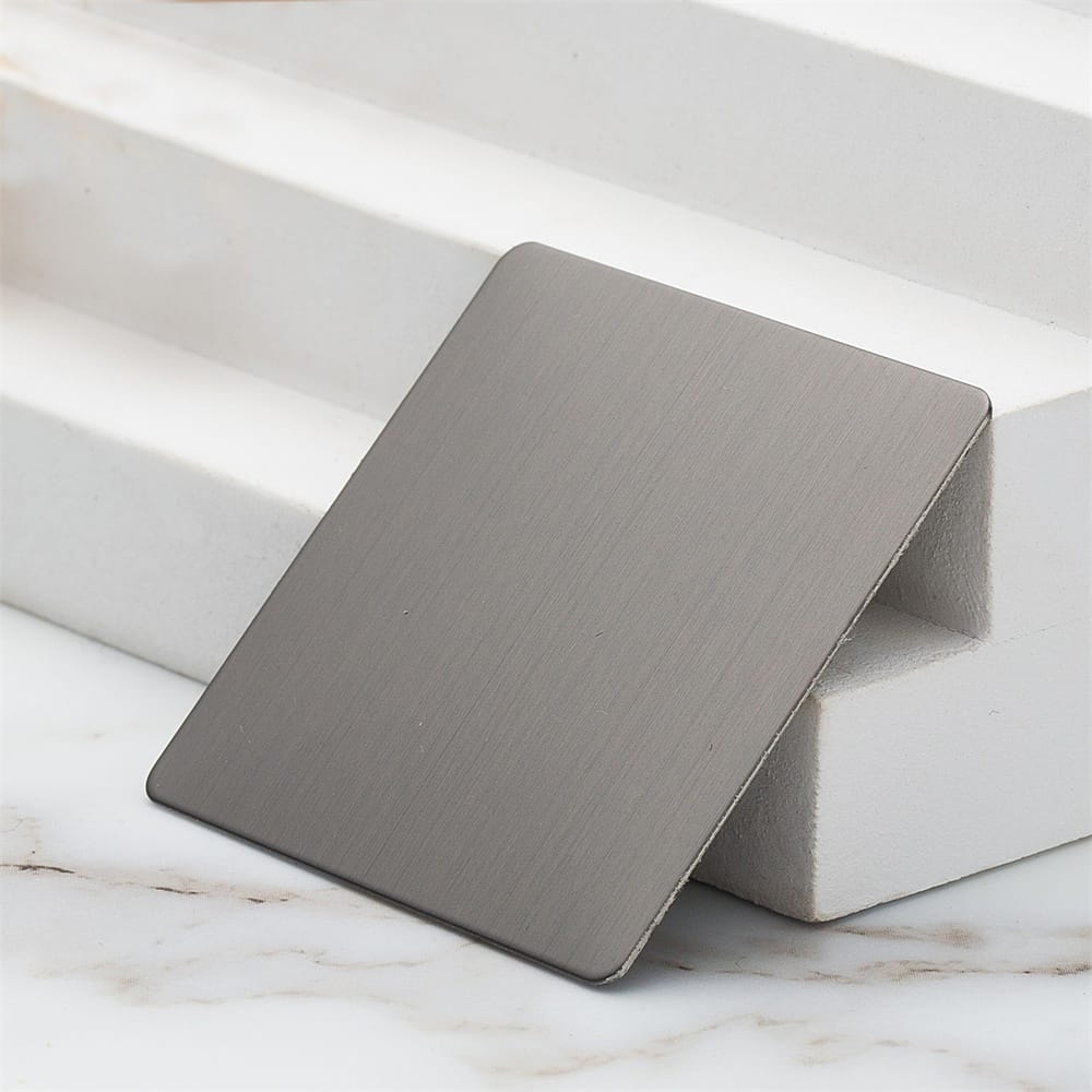 Composite Pattern Gunmetal Gray Decorative Stainless Steel Sheets 2114