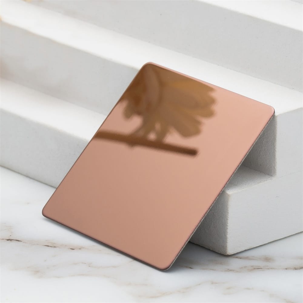Mirror Black Rose Gold Stainless Steel Decorative Sheet-2125