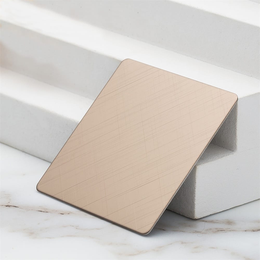Foaie de oțel inoxidabil bronz satin cu model în cruce (JLH-2136)