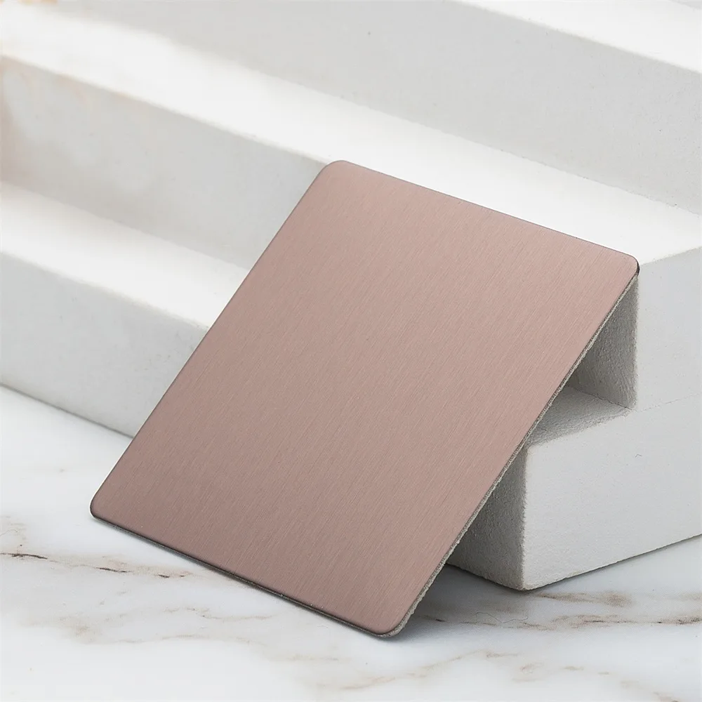 Brushed Brown Decorative Stainless Steel Sheets-2138