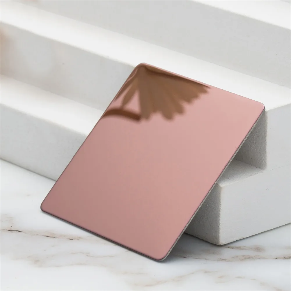 8K Mirror Coffee Gold Stainless Steel Decorative Sheet-2145