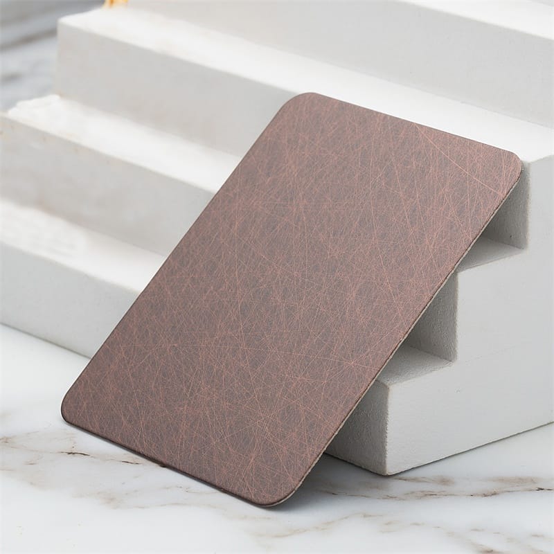 Chapa de Aço Inoxidável Mate Bronze Antigo Vermelho Escovado-2153
