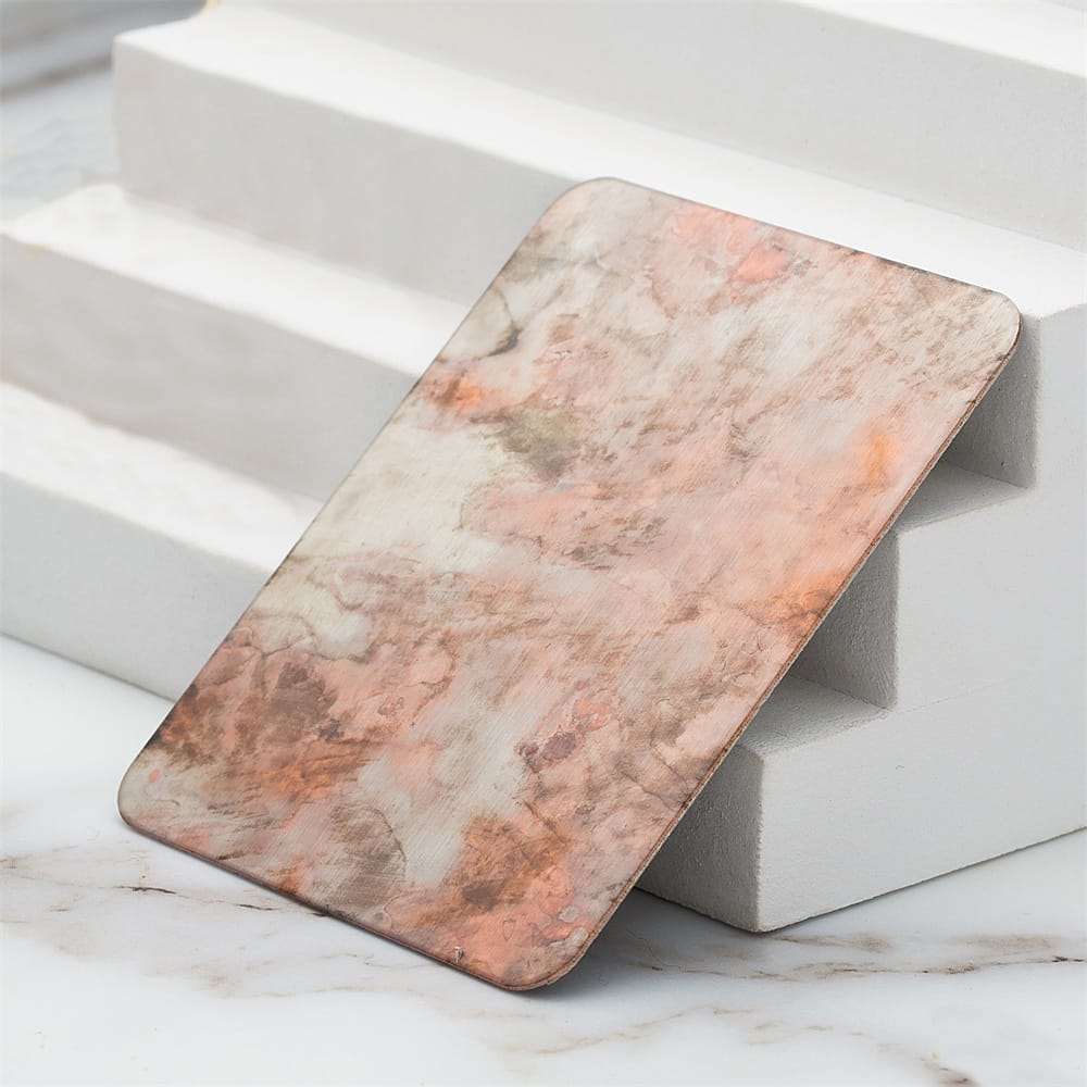 Aged Red Bronze with White Patina Stainless Steel Sheet Metal (2156)