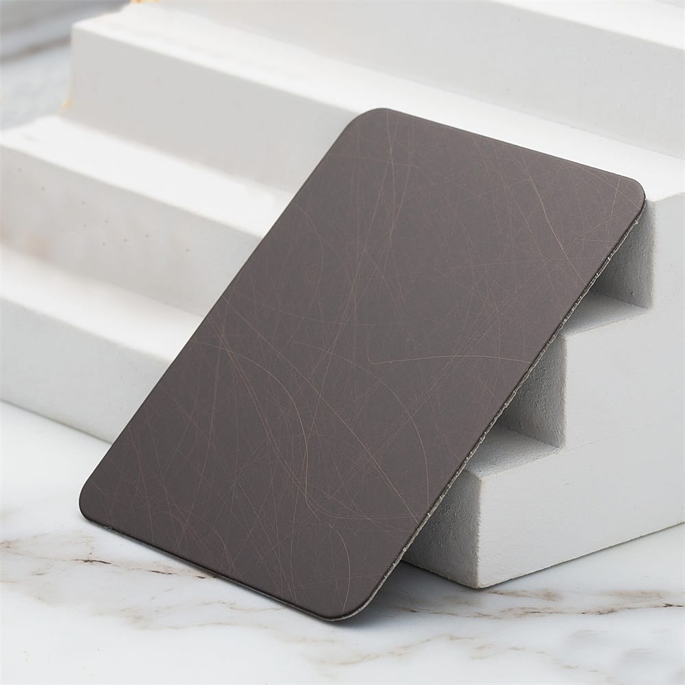 Nano Random Brushed Red Antique Bronze Stainless Steel Sheet(JLH-2165)