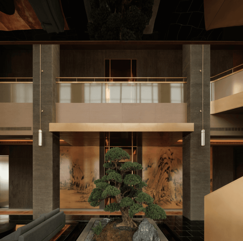 Natura rivisitante: L'espressione poetica di acciaio inossidabile negli spazi orientali contemporanei Revisiting Nature: The Poetic Expression of Stainless Steel in Contemporary Oriental Spaces