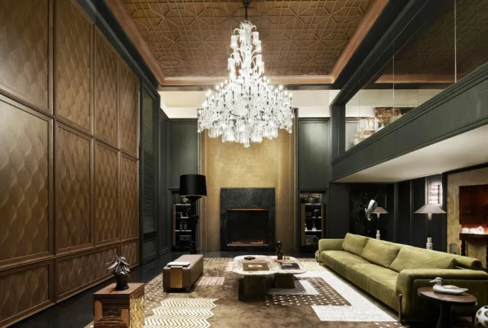 Stainless Steel in Home Decor: A 1,000㎡ Shanghainese Mansion Where Vintage Gold Meets Art Deco Soul