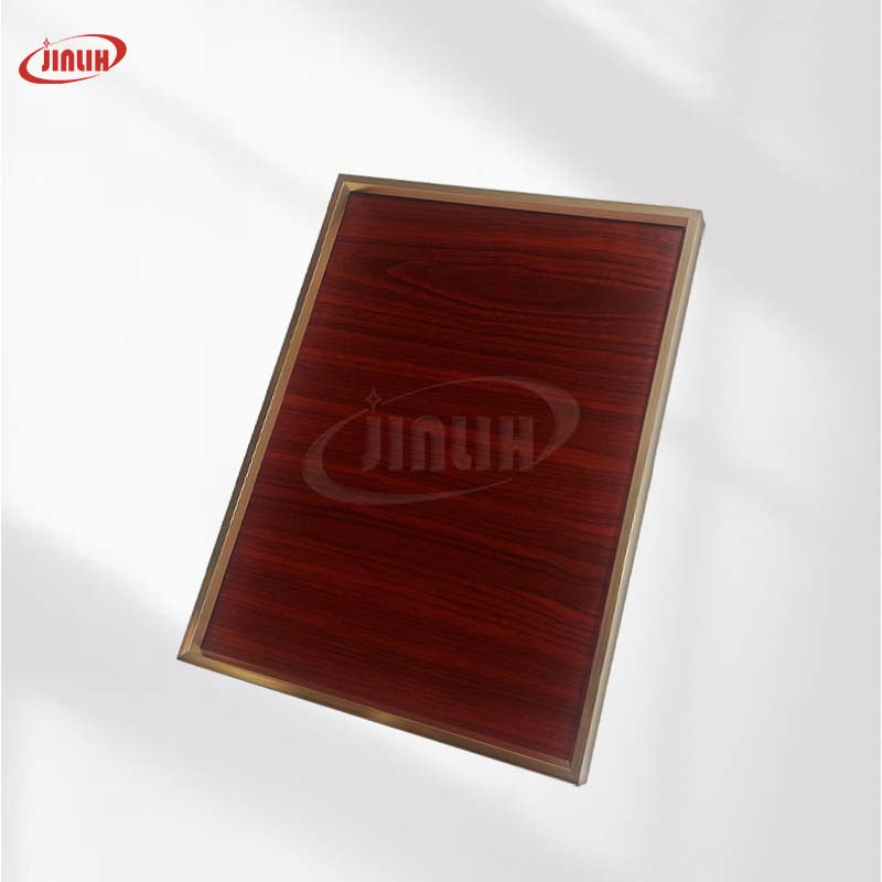 Red Wood Grain Heat Transfer Printing Decorative Stainless Steel Sheet