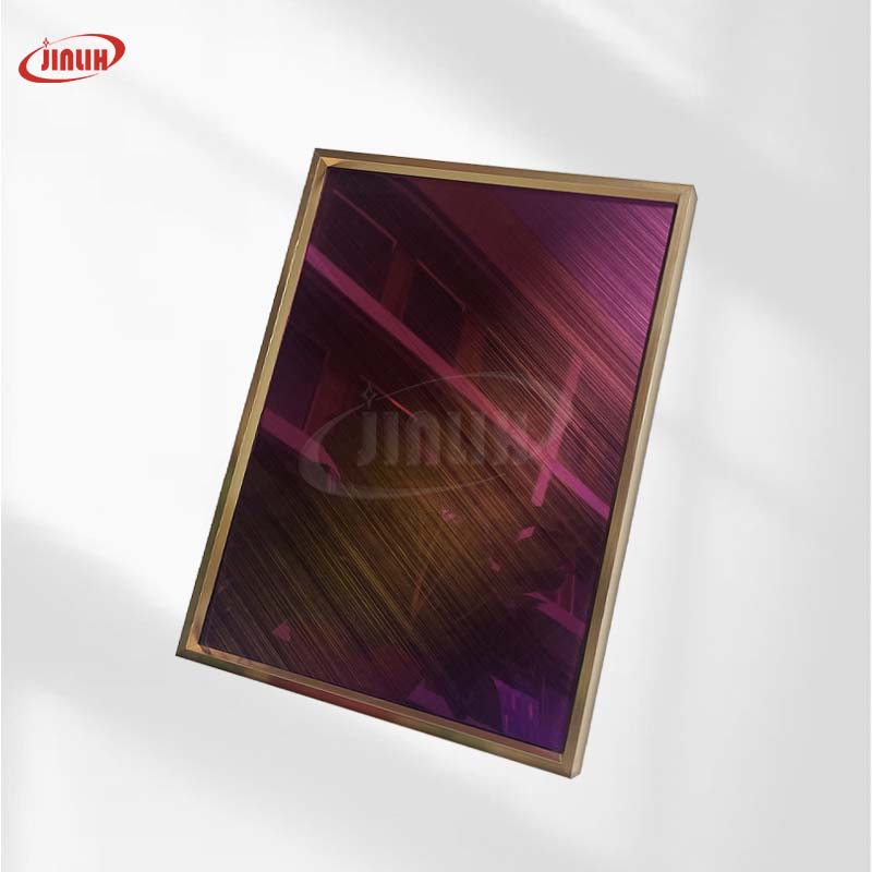 Burgundy Red Brushed Color Stainless Steel Sheet